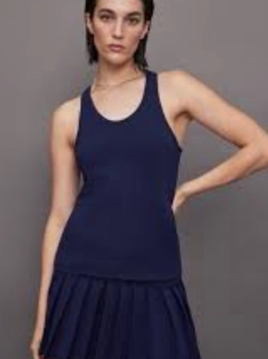 Norma Kamali Tops - Norma Kamali Racer Tailored Terry Tank Top